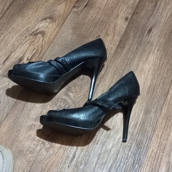 Anne Michelle Black Studded Stiletto Heels Size 8.5 - Picture 5 of 5